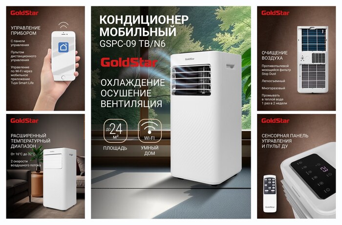 ����������� ��������� GoldStar GSPC-09 TB/N6, �����, ������� ��������� �� 24 ��. �, ����� ��