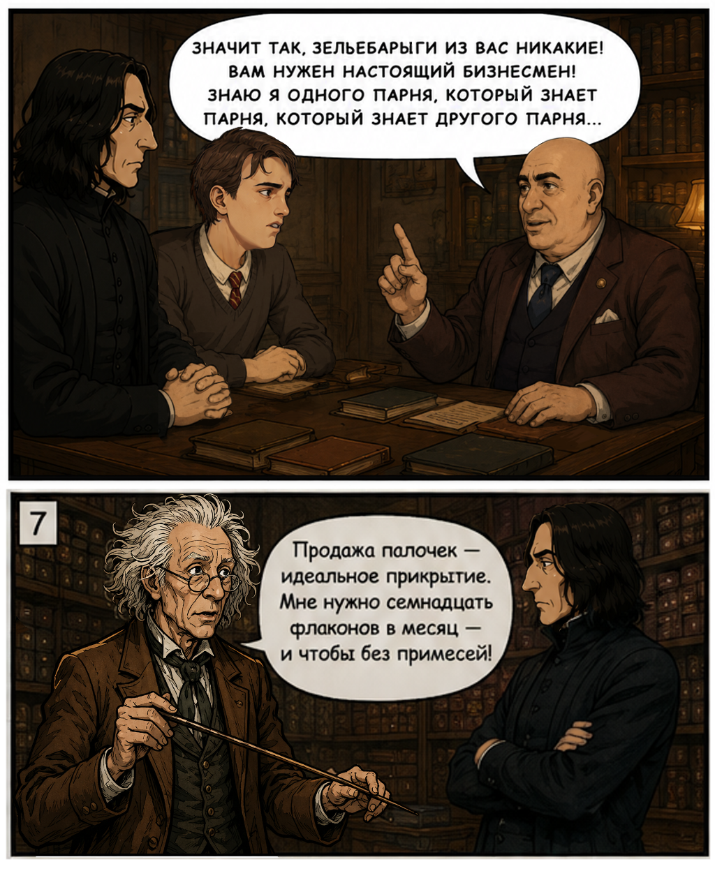 In all the magic - Neural Network Content, Humor, Comics, Harry Potter, Breaking Bad, Neural network art, Mat, Longpost