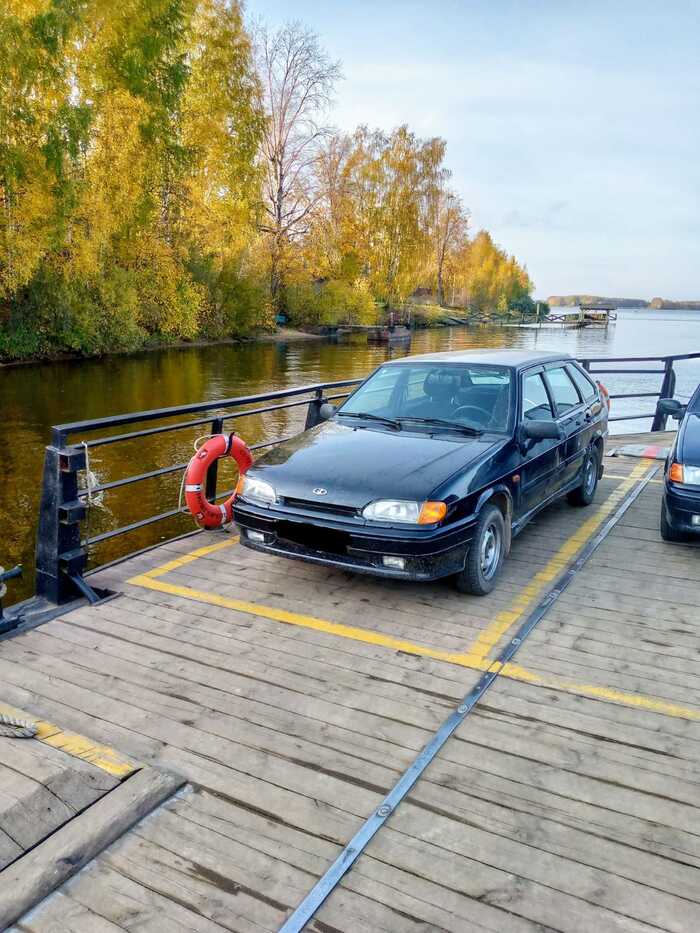 Фото на переправе через Волгу.