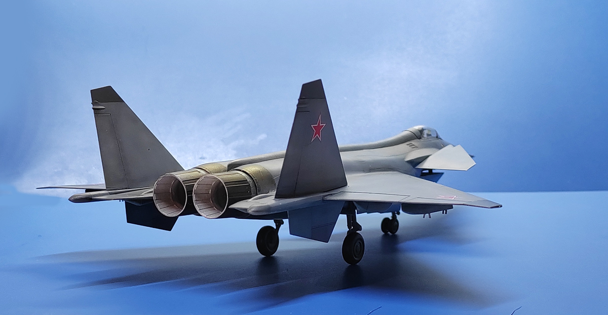MiG 1.44 MFI - My, Fighter, Aviation, Military aviation, Aircraft modeling, Stand modeling, Scale model, Longpost