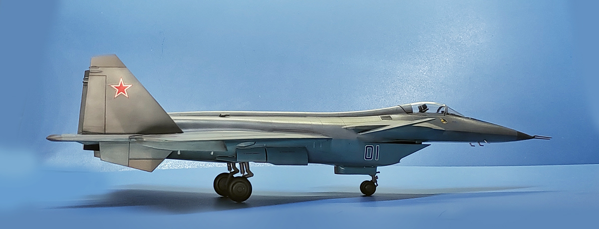 MiG 1.44 MFI - My, Fighter, Aviation, Military aviation, Aircraft modeling, Stand modeling, Scale model, Longpost
