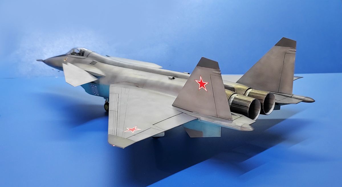 MiG 1.44 MFI - My, Fighter, Aviation, Military aviation, Aircraft modeling, Stand modeling, Scale model, Longpost