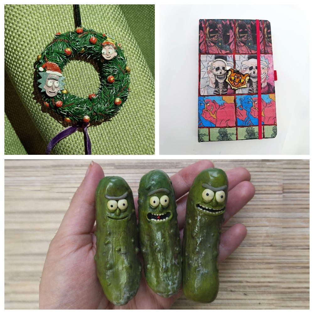 Is Rick and Morty a brilliant show or just toilet humor? - My, Rick and Morty, Handmade, Good league, Game humor, Geek, Polymer clay, Author's toy, Video, Vertical video, Short videos, Longpost