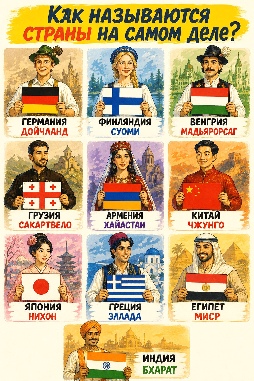 Real names of countries - My, Neural Network Content, Country, Geography, Generating Images