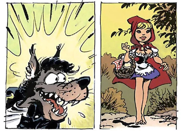 An old tale in a new way - Series Eurocomics, Survey, Comics, Girls, Humor, Sex, Boobs, Dany de Groot, Translation, Story, Little Red Riding Hood, Longpost