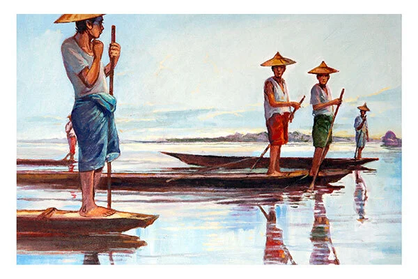 Kachin and Shan States in the works of Burmese artist San Hlaing - Art, Art criticism, Painting, Longpost