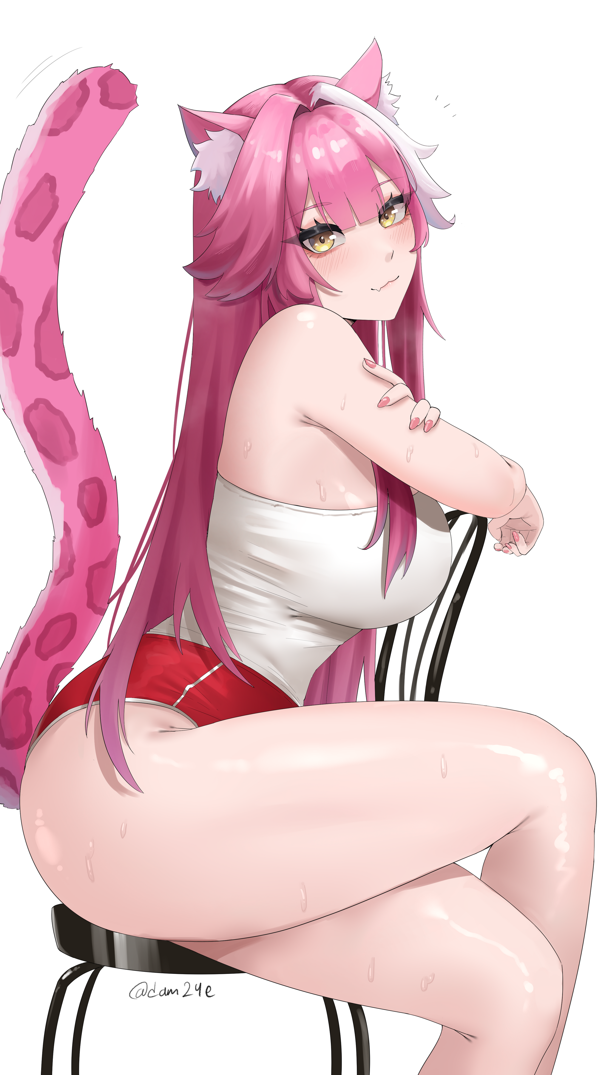 Raora Panther - Anime, Anime art, Hololive, Virtual youtuber, Raora Panthera, Animal ears