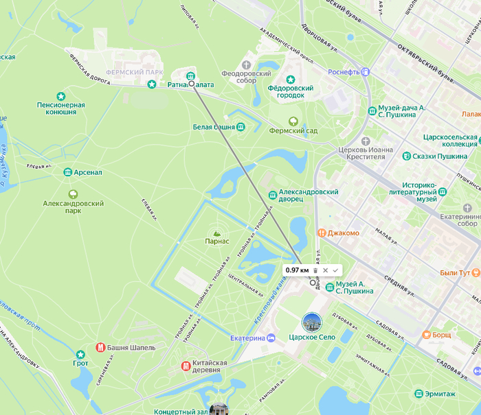Ориентируясь по карте можно посетить массу интересных мест