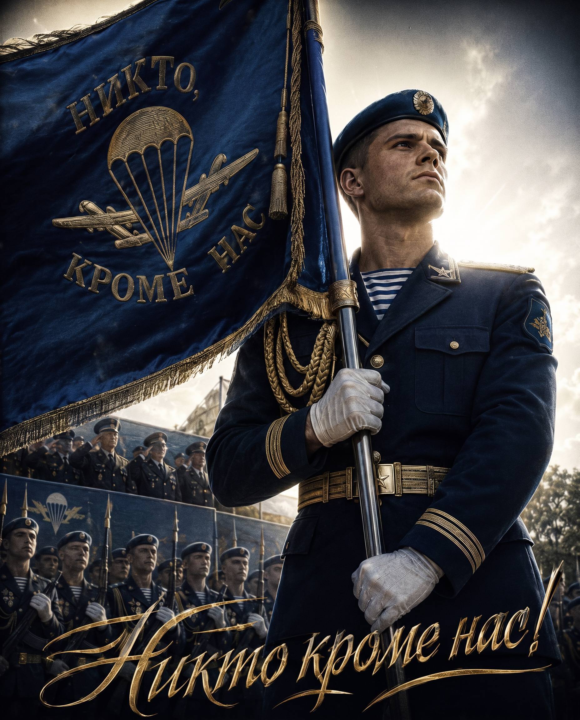 Airborne Forces Day unites generations of paratroopers, veterans, and all those who are proud of the history of these troops. - Neural Network Content, Artificial Intelligence, Neural network art, Day of the Airborne Forces, August 2, Courage, Power, Prowess, Courage, Russia, Longpost
