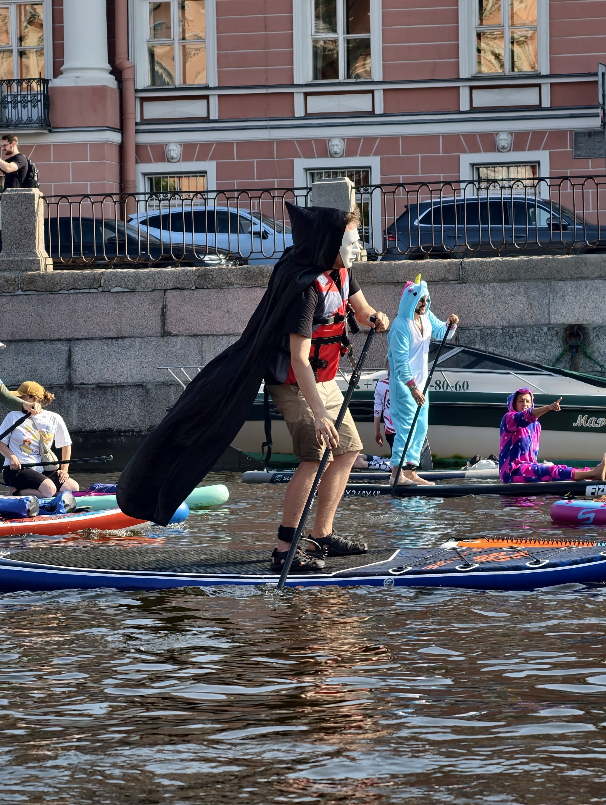 Fontanka SUP. How it was - My, Saint Petersburg, Fontanka, The festival, SUPsurfing, Paddleboard, Cosplay, Video, Vertical video, Short videos, Longpost