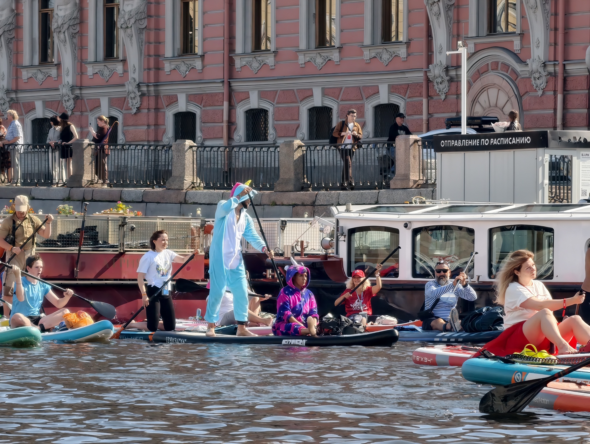 Fontanka SUP. How it was - My, Saint Petersburg, Fontanka, The festival, SUPsurfing, Paddleboard, Cosplay, Video, Vertical video, Short videos, Longpost