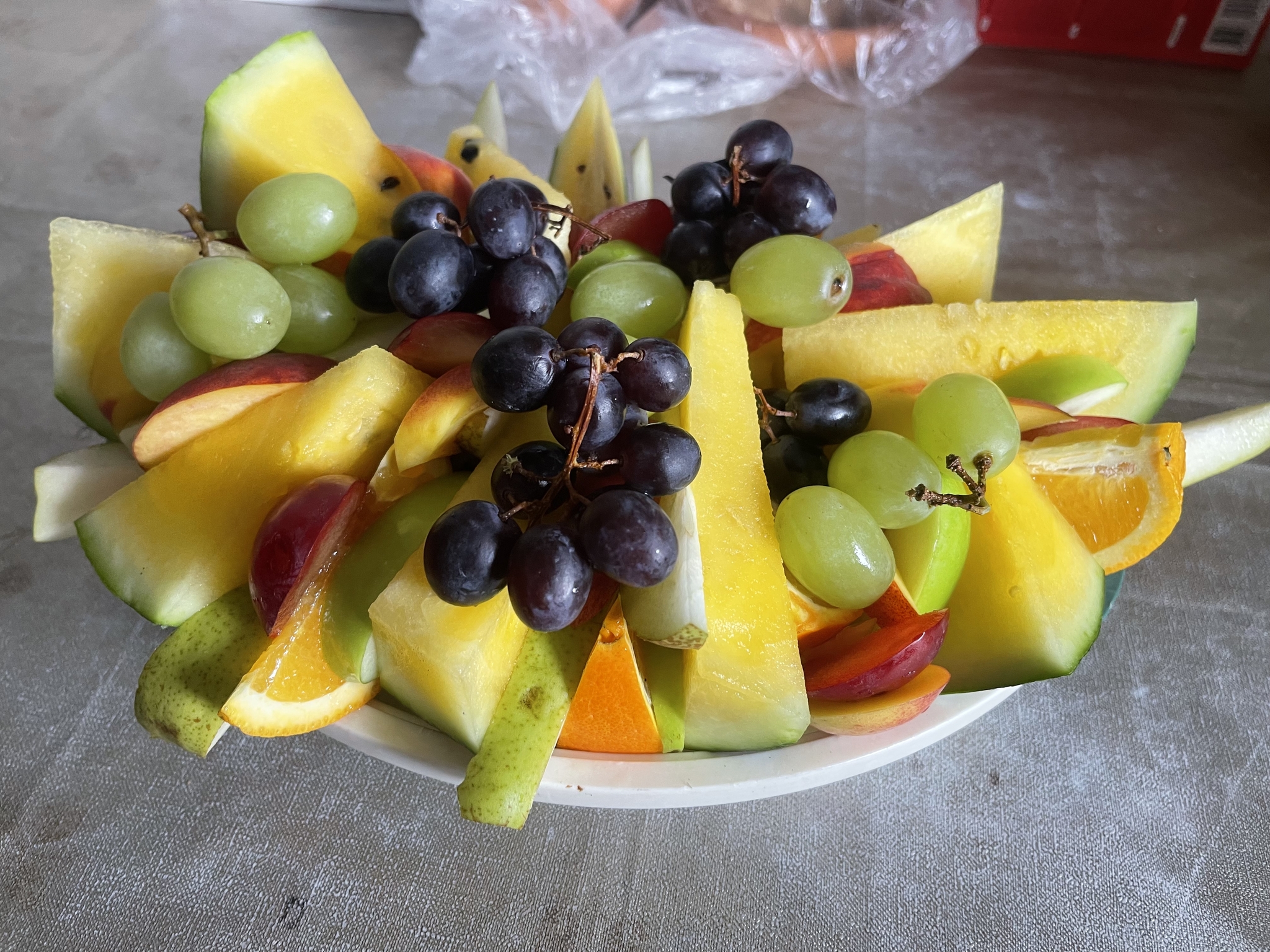 Sunday))) - My, Sunday, Good mood, Фрукты, Watermelon, Healthy lifestyle, Still life, Healthy eating, Mobile photography, Fruit salad, Longpost