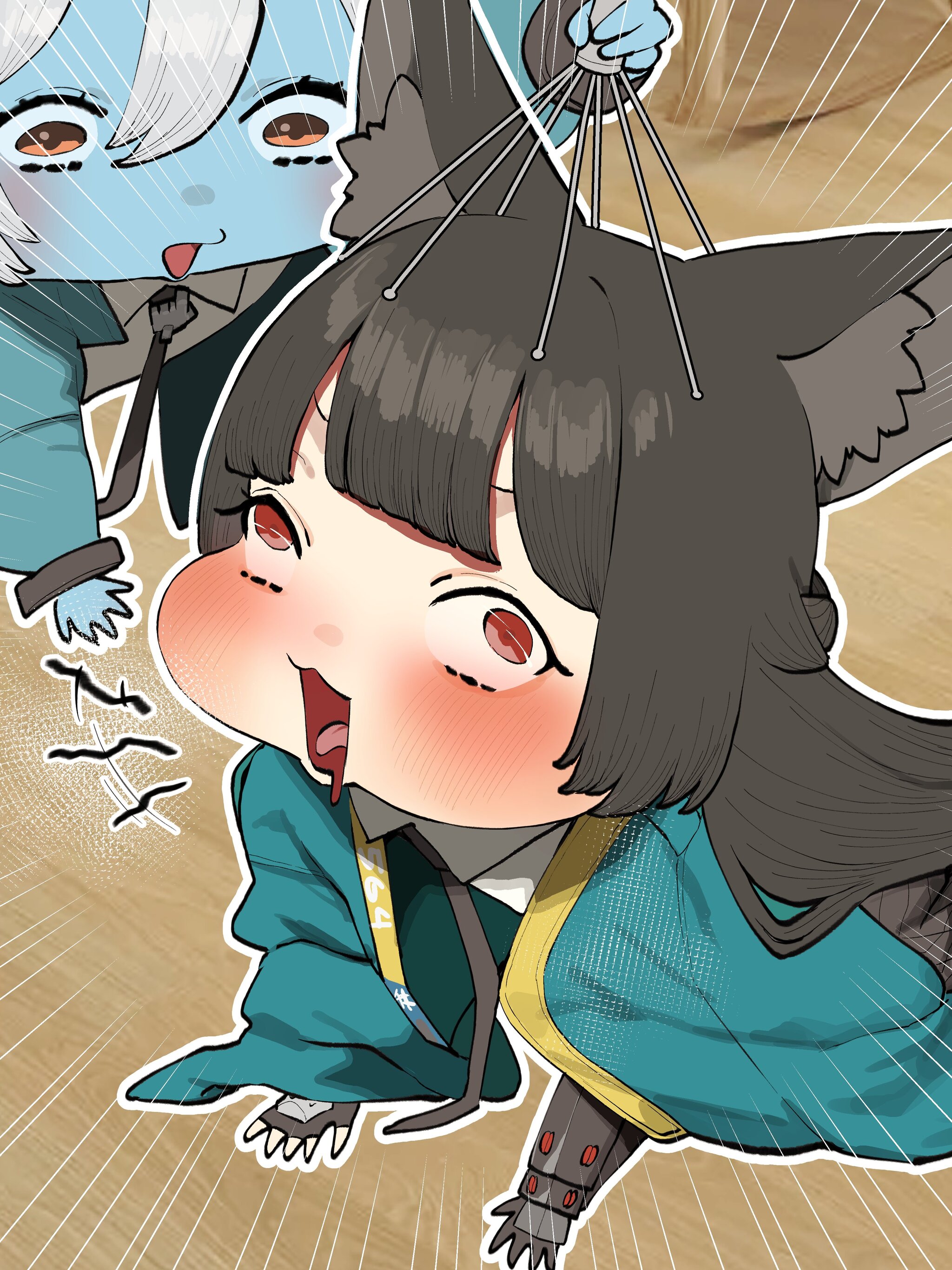 Massage - Chroong, Art, Anime, Anime art, Zenless Zone Zero, Hoshimi Miyabi (zzz), Soraka, Animal ears, Games, Game art