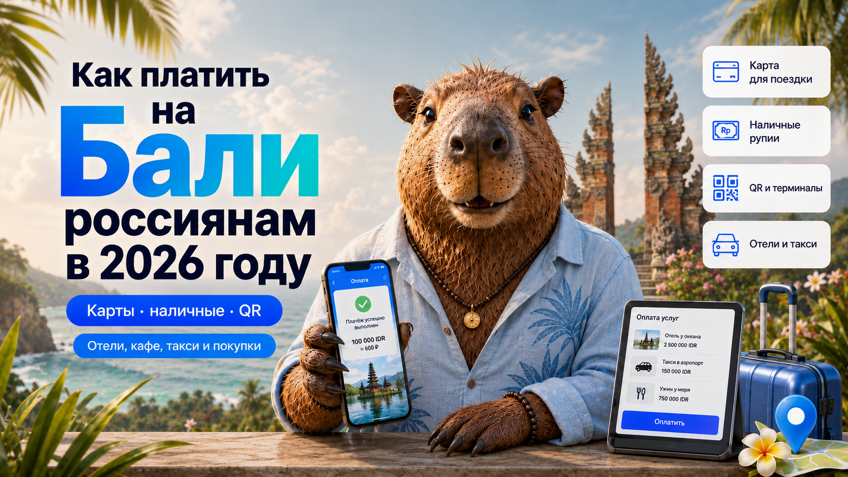 How Russians can pay in Bali in 2026: currency, prices, and which cards work - Series How to pay abroad, Bank card, Rates, Bank, Saving, Travels, Bali, Indonesia, Relaxation, Company Blogs, Longpost