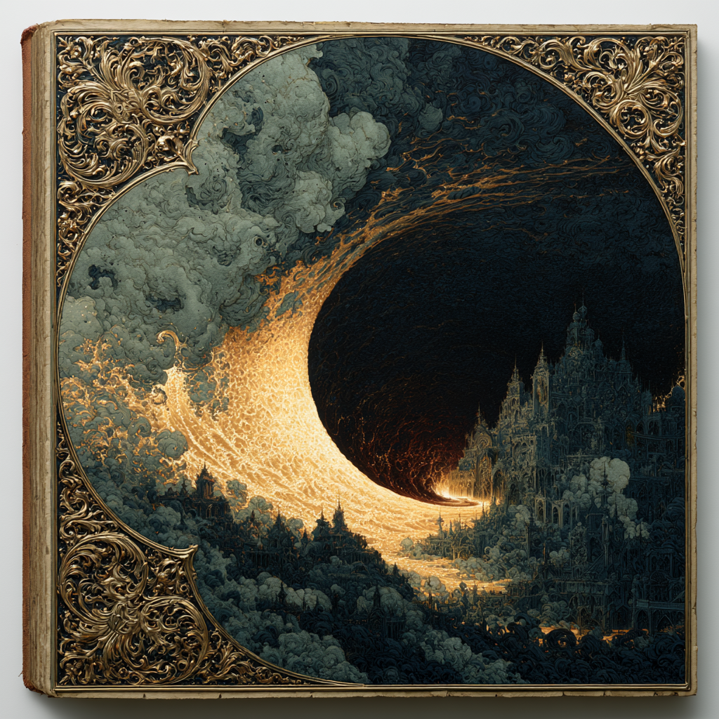 Eon Of Nether - Neural Network Content, EON, Books, Atlas, Kripota, Fantasy, Dark fantasy, Npc, Neural network art, Art, Стрим