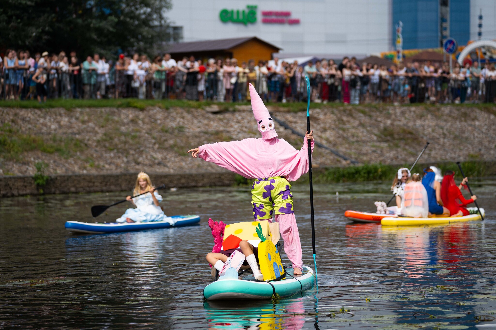 The fifth SUP carnival on the waves of Uvodi Mighty - My, Paddleboard, SUPsurfing, Carnival, Day of the city, Ivanovo, Ivanovo region, Holidays, The festival, River rafting, Girls, Sports girls, Sport, Cosplay, Costume, Longpost