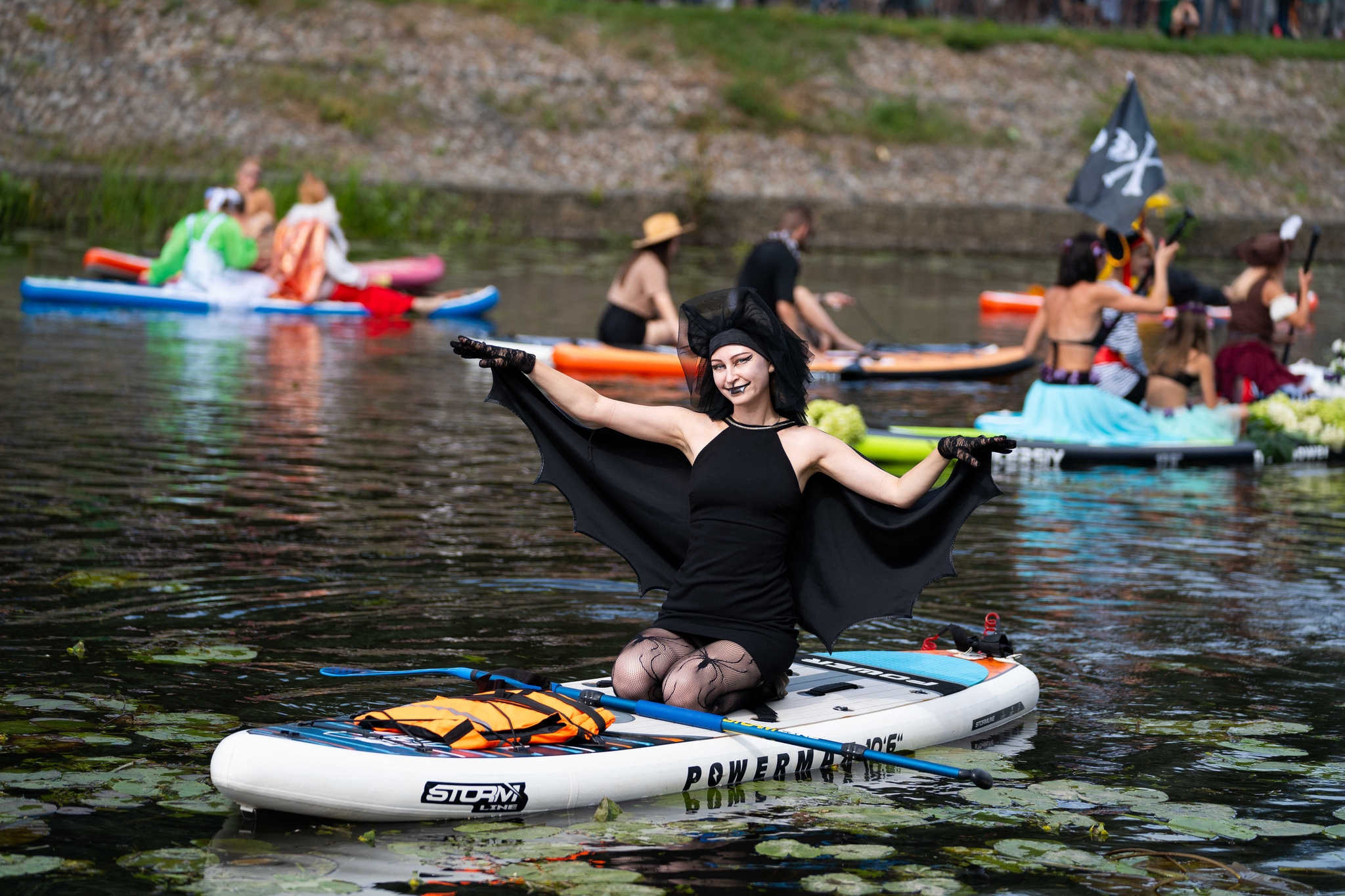 The fifth SUP carnival on the waves of Uvodi Mighty - My, Paddleboard, SUPsurfing, Carnival, Day of the city, Ivanovo, Ivanovo region, Holidays, The festival, River rafting, Girls, Sports girls, Sport, Cosplay, Costume, Longpost
