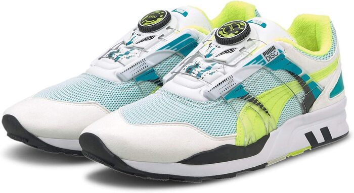 1991 год. PUMA Disc System — первая в мире обувь без шнурков. Фото взято из открытых источников.