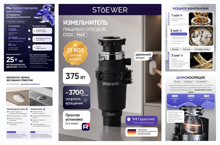 ������������ ������� ������� STOEWER ����� D32X MAX � ������������� ������� ����������