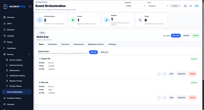 IncidentRelay Global Orchestration