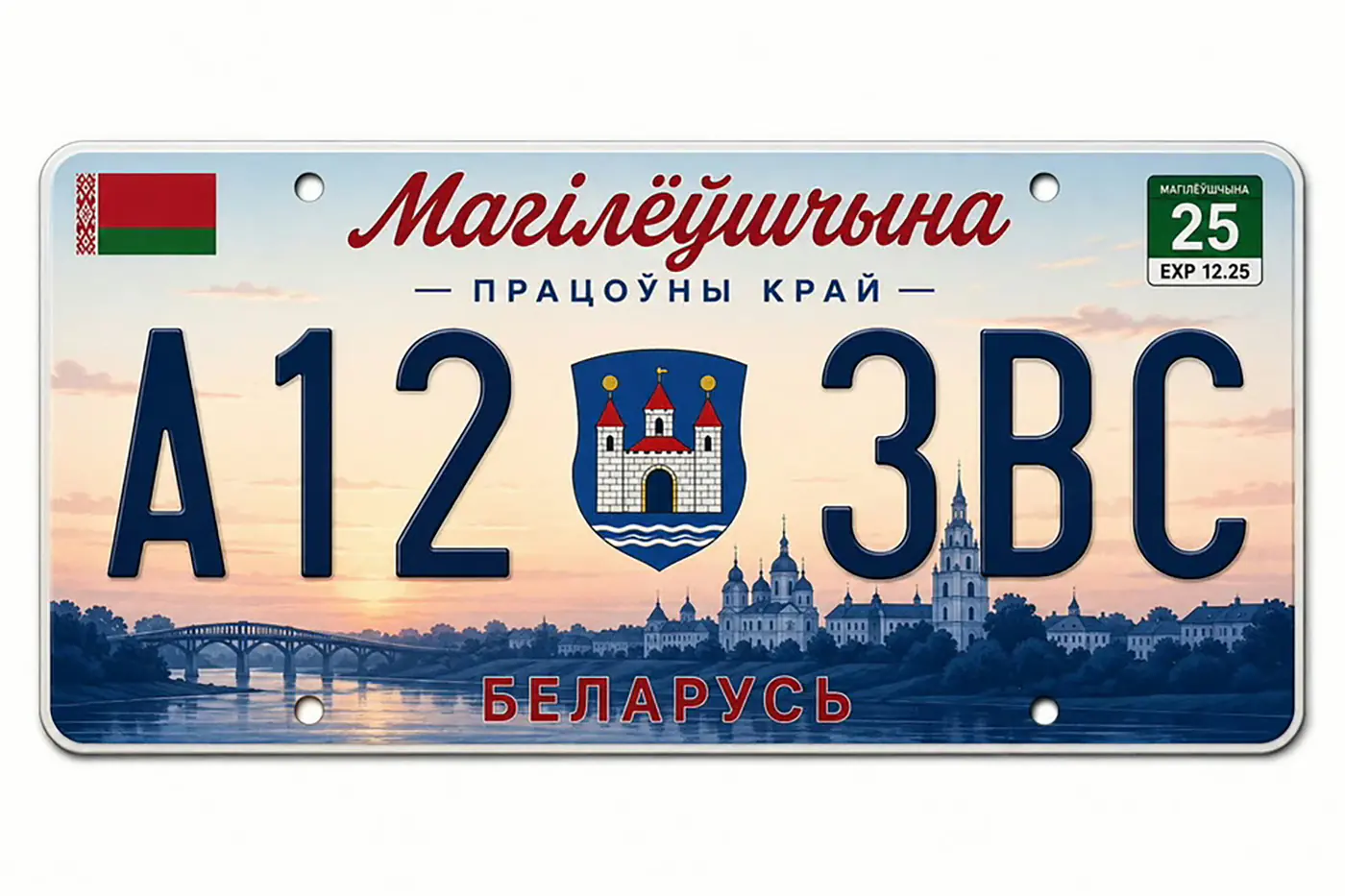 The city's coat of arms and vehicle inspection certificate on the license plate: Social media users have proposed changing the license plate design. - Republic of Belarus, Auto, Car plate numbers, Coat of arms, Longpost