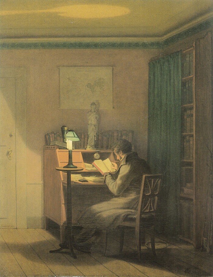 Читатель. Картина Георга Фридриха Керстинга. 1812 годWeimar, Schlossmuseum