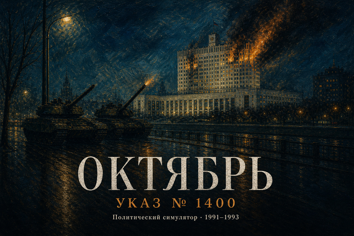 Сделал игру, где ты Ельцин в 93-м и сам решаешь, стрелять по Белому дому или нет