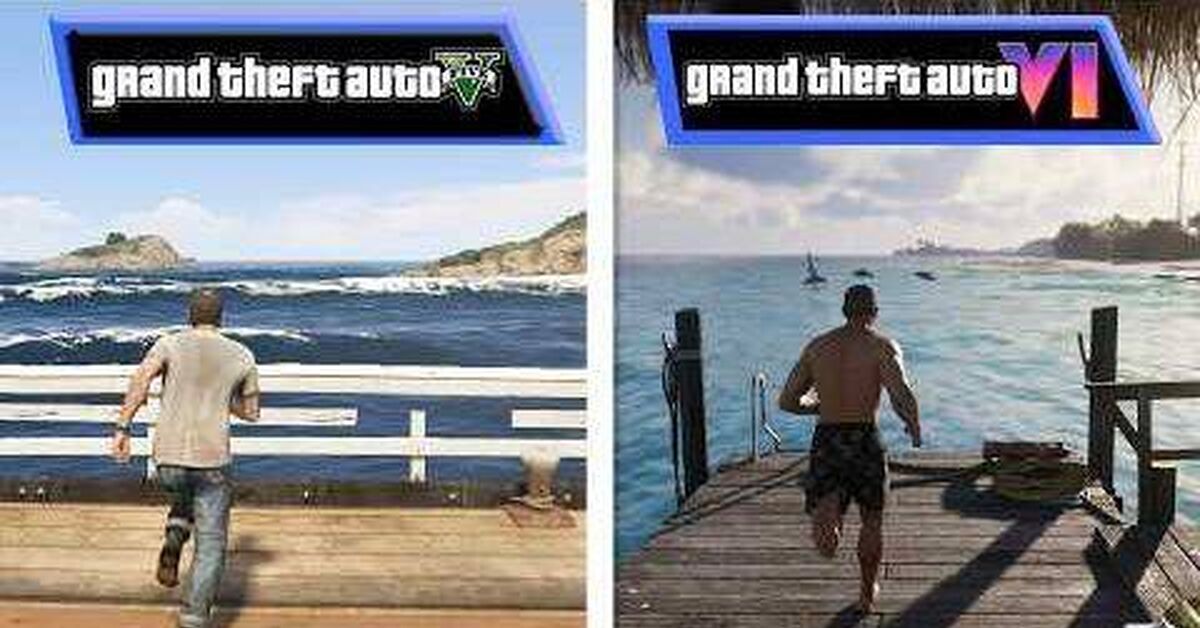 GTA VI vs GTA V - Сравнение графики - Игры, Компьютерные игры, Ролевые игры, Развлечения, Видео, YouTube, Rutube, Длиннопост, GTA, GTA 6, Rockstar, Action, Открытый мир, Rockstar North, GTA 5