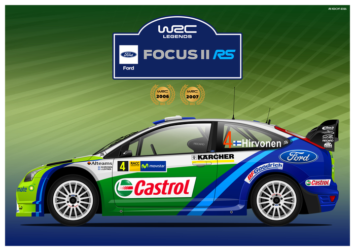 Ford Focus 2 RS WRC Poster.