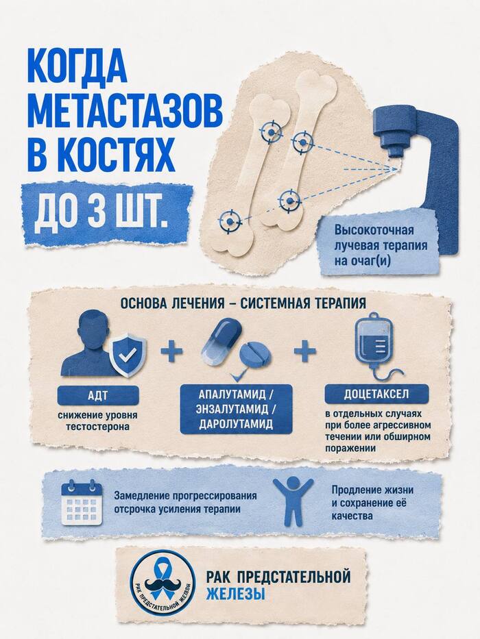 Когда метастазов в костях до 3 штук