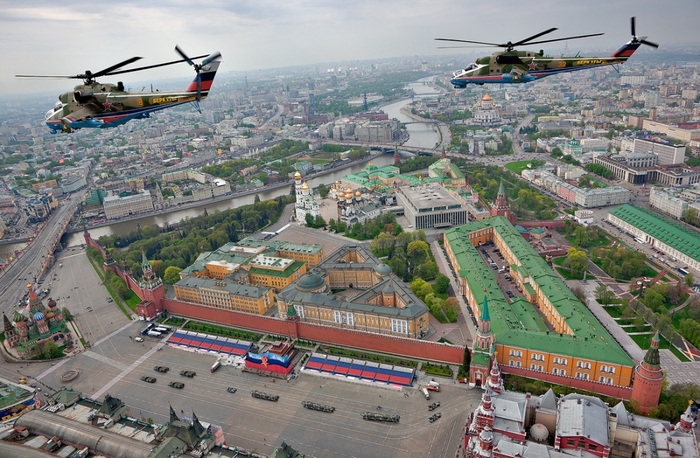 Москва. Кремль с высоты птичьего полета.
