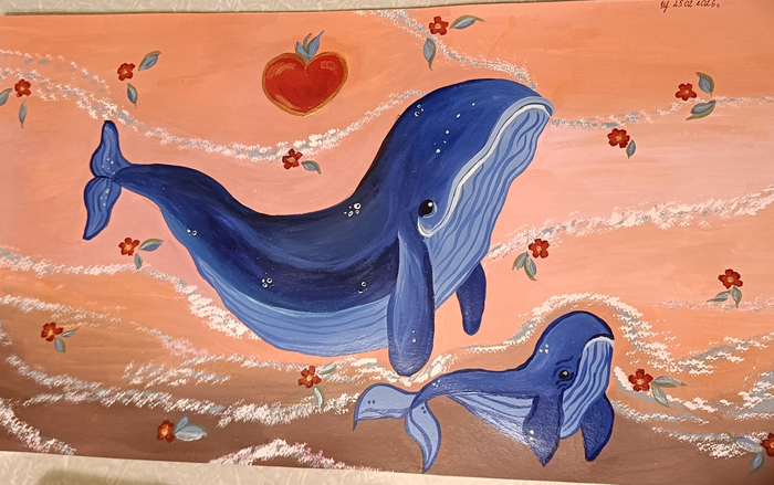 Рисунок дельфины