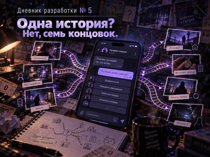 Дневник разработки №5. Написал одну историю. А потом разрешил игроку выбирать
