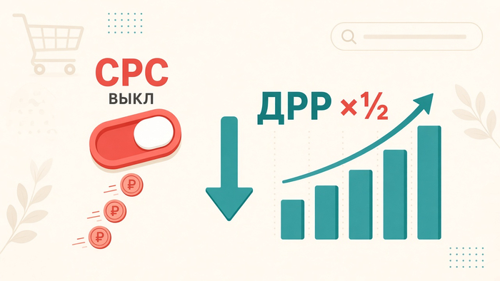 Выключил оплату за клики. ДРР вдвое меньше