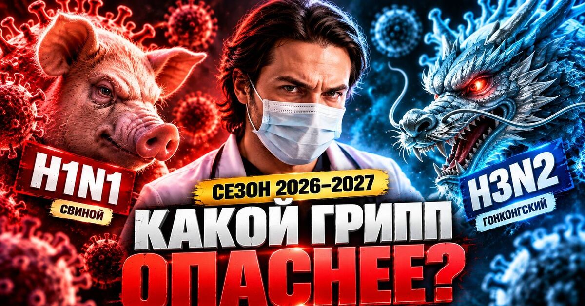Swine and Hong Kong flu: what awaits us this winter? A doctor explains. - My, Flu, Video, Swine flu, Hong Kong flu, Health, The medicine, Spanish flu, Video VK