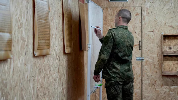 Боец на занятии
