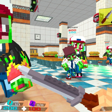 Осторожно: мемы!
Зомблокс — это бесплатный 3D шутер в духе Контры и Майнкрафт.
Выживай в школе полной зомби. 