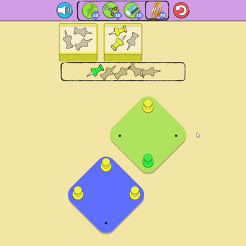 Сортируй все булавки по цветным коробкам, главное соблюдать порядок, чтобы не проиграть!