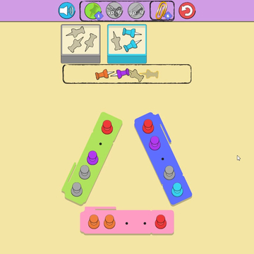 Сортируй все булавки по цветным коробкам, главное соблюдать порядок, чтобы не проиграть!