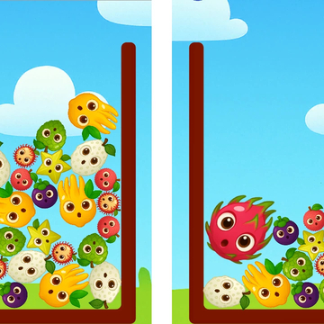 Фруктовая аркада, от которой не оторваться! Сливай экзотические фрукты, открывай новые уровни и расслабляйся в казуальной игре!