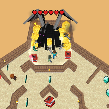 Прятки в майнкрафт - постройте стену из разбросанных по уровню блоков, защитись от наступающей толпы зомби! Не позволь сопернику уничтожить стену!