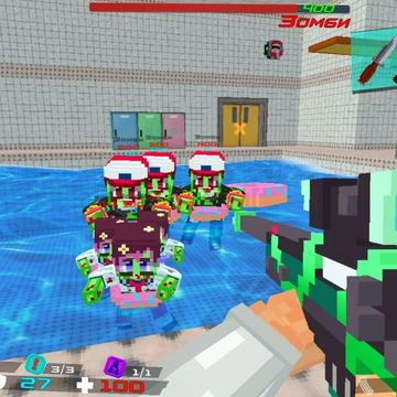 Осторожно: мемы!
Зомблокс — это бесплатный 3D шутер в духе Контры и Майнкрафт.
Выживай в школе полной зомби. 