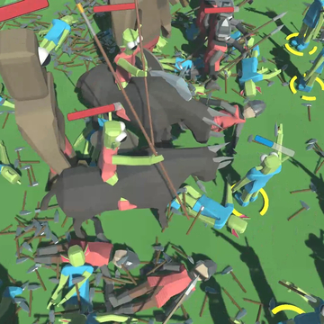 Веселые битвы с физикой. 
Сражайся против других игроков.