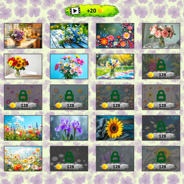 Перемешай части картинок с цветами и восстанови оригинальные изображения! Веселая головоломка, которая развивает внимание и логическое мышление.