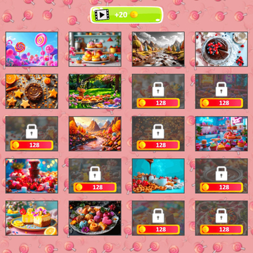 "Микс пазл: Сладости" — увлекательная игра для детей! Перемещайте блоки, чтобы собрать сладкие картинки. Развивайте внимание и логику с каждым уровнем!