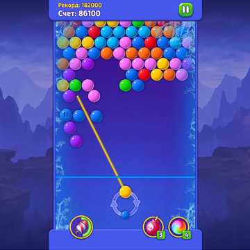 Стреляй цветными шариками, используй бонусы и зарабатывай очки! Лопай пузыри, открывай подарки и стань лидером в «Бабл Бласт Мастер»!