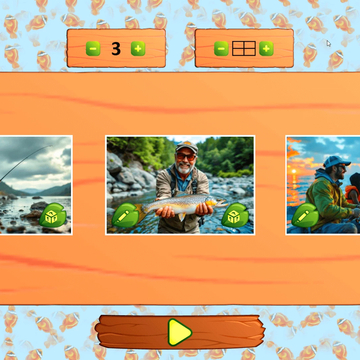 Микс Пазл: Рыбалка — увлекательная игра! Собирайте перемешанные картинки связанные с рыбалкой, меняя их местами. Развивайте логику и наслаждайтесь процессом!