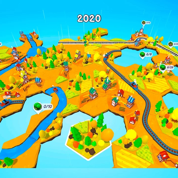 Это расслабляющая градостроительная головоломка, в которой вы размещаете гексы - плитки, на доске, для создания красивых пейзажей. Воздушный остров с романтичными деревнями и городами, одним словом Hexotopia.