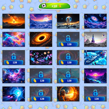 Путешествуйте по космосу в Микс Пазл: Космос! Меняйте блоки местами, чтобы собирать космические картины. Исследуйте планеты, звезды и галактики!