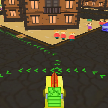 Оригинальная версия доставщика по городу в 3D